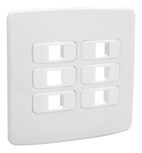 Espelho 4x4 Para Keystone Femea Cat 5e 6 Nexans Amp Furukawa 1