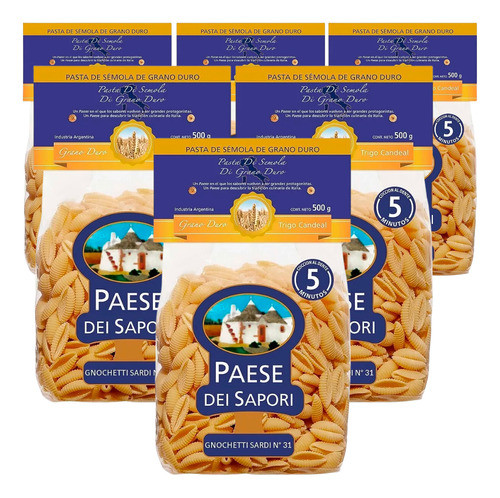 Fideos Gnocchetti Sardi Nº 31 Paese Dei Sapori 500gr X6 0