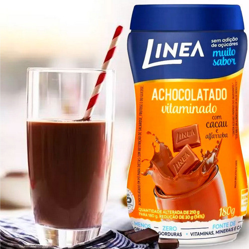 Kit 6 Achocolatado Diet Zero Adição Açúcar Linea Promoção 1
