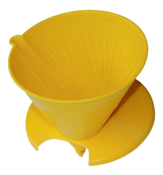Kit 100 Porta Filtro 102 Suporte Coador  P/ Café-amarelo 54g 0