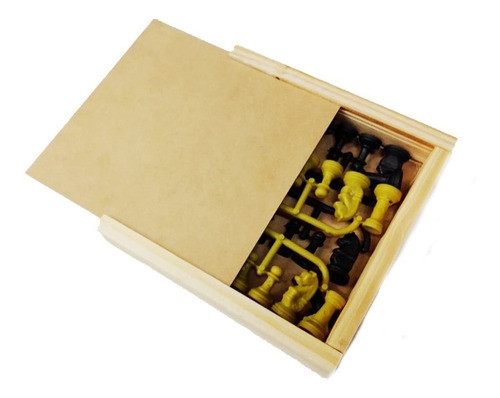 Pack 15 Ajedrez Juego Caja Madera Infantil    Kaosimport  11 1