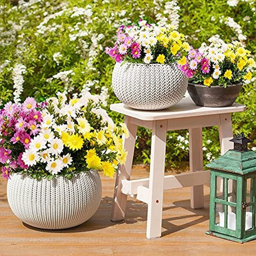 Aufind 12 Paquetes De Flores De Margaritas Artificiales Plan 1
