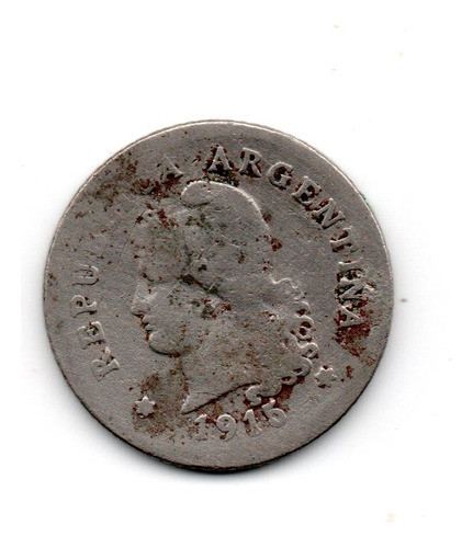 Moneda Argentina 10 Centavos 1915 Niquel 0