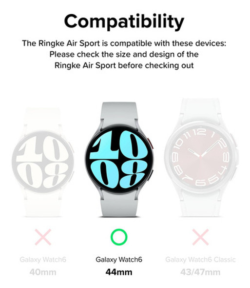 Funda Ringke Air Sports Para Galaxy Watch 6 44mm - Negro 1
