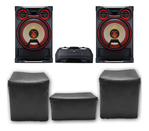 Kit 3 Capas Pra Mini System Xbomm L-g Ck99 Impermeavel Preta 0