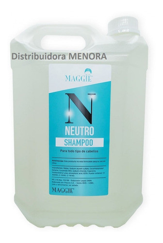 Maggie Shampoo Neutro X 5 Litros Para Todo Tipo De Cabellos 0