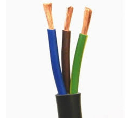 100mt Cable Bajo Goma 3x2mm Negro O Blanco 0