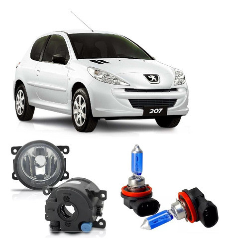 Kit Par Farol De Milha + Super Branca H11 Peugeot  2008/2015 0