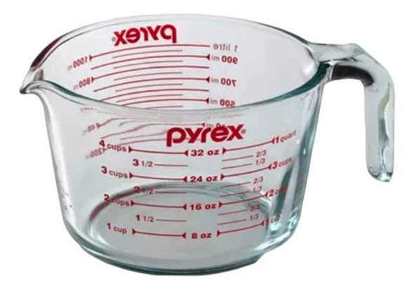 Jarra Medidora 1lt Pyrex 15cm Vidrio Horno Importado 143901 0