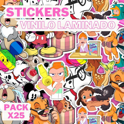Stickers Y Calcos De Disney Nemo Mickey Phineas Tv Dxd Pac 0