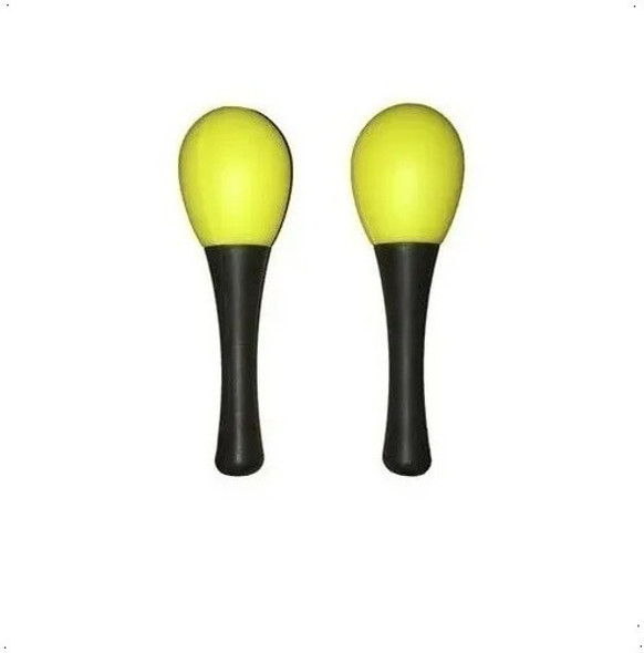 Par Maracas Huevos Ritmico Mango Corto Denver Dp274 Colores 0