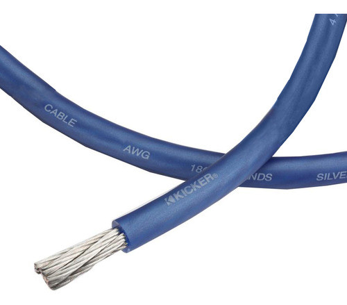 Rollo Cable Potencia Kicker 8 Gauges Azul 1 Metro Ofc Cobre 0