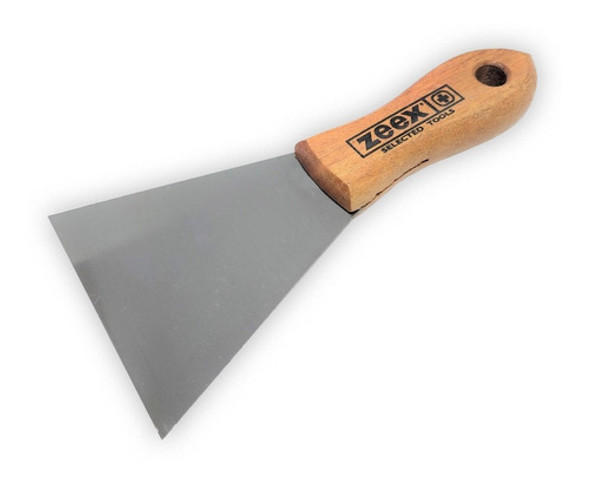 Espátula Pintor Flexible Fleje Inox 100 Mm Mango Madera Zeex 0