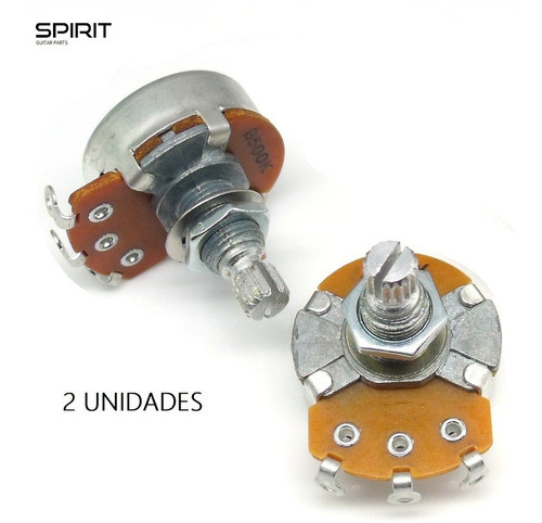 Kit 2 Potenciometros 500k B Lin Spirit Vl2418h Made Korea 1