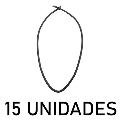 Extensor Corda Elastica 50cm Preto - 15un 1