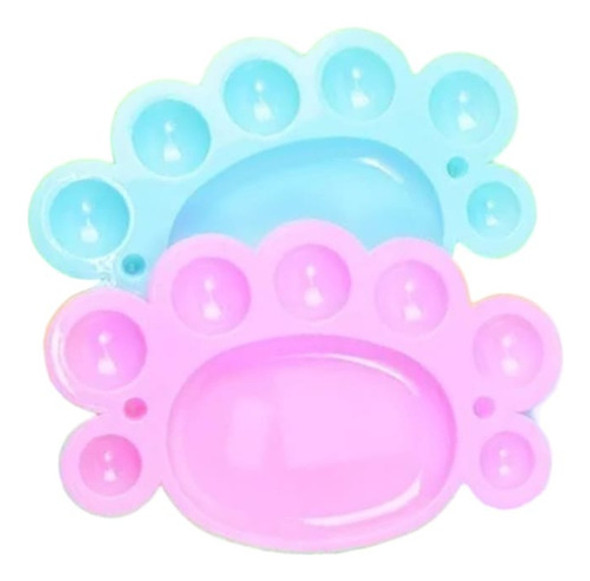 Paleta X 2 Und Mezcladora Plastica Acuarela Acrilico Tempera 0