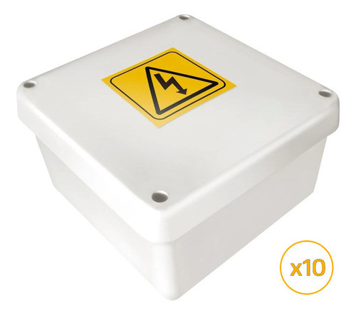 Caja X10 Paso Estanca 90x90x55mm Pvc Cctv Empalme Exterior 0