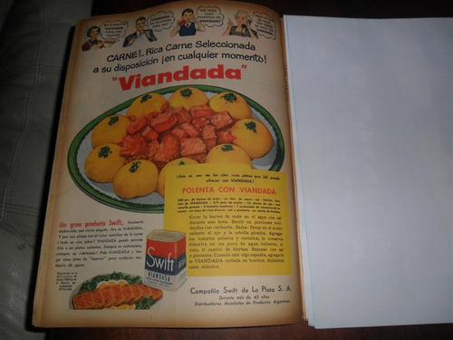 Antigua Publicidad 1954 Swift Polenta Viandada Receta 0