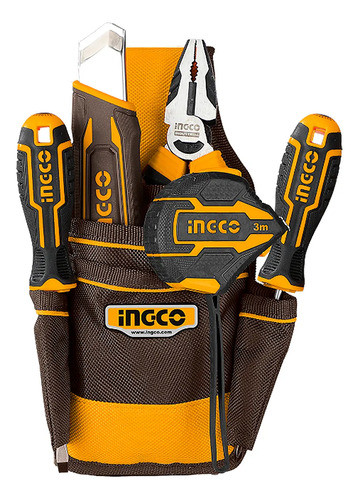 Porta Herramientas Ingco Canana 250x130mm Con 5 Bolsillos 0