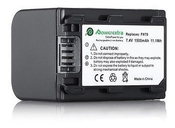 2 X Np-fh70 Batería + Cargador Para Sony Handycam Hdr-hc9 Dc 1