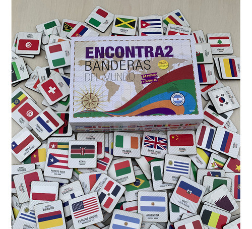 Juego De Memoria Encontra2 Banderas Del Mundo Pack Premium 1