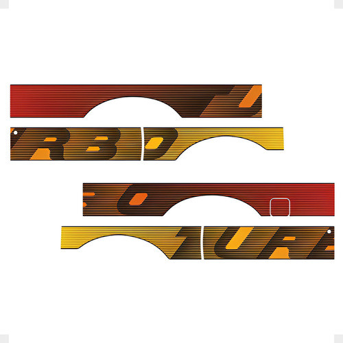 Faixa Compatível F1000 93 Turbo Adesivo Cabine Extra Amarelo 0