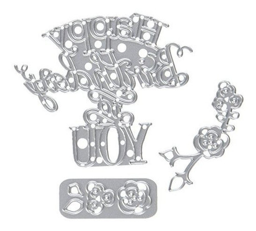 Sizzix 660368 Thinlits Feliz Cumpleaños A Ti Por Jen Phrase 1