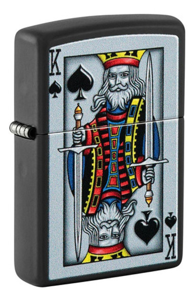 Encendedor Zippo Original Diseño Rey De Espadas 1