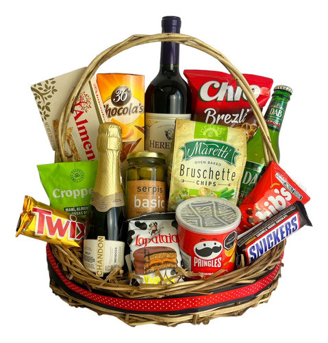 Canasta Envío Empresarial Tradicional Mimbre Navidad 0
