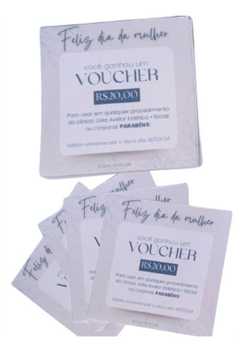 Voucher Impresso Personalizado Salão Estética Loja 20und 1