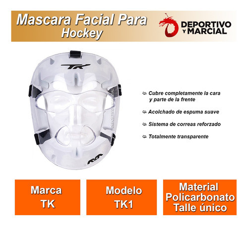 Mascara Para Corner Corto Tk Hockey Profesional Transparente 1