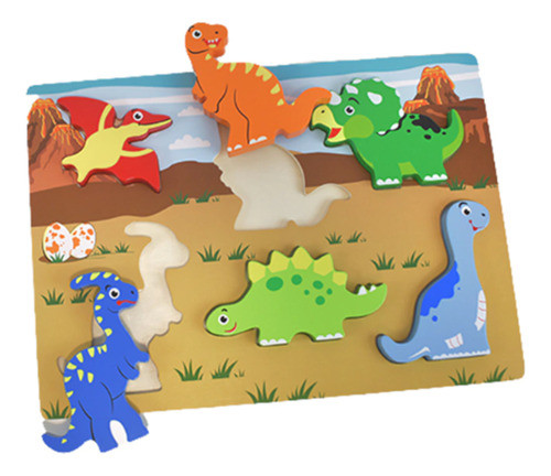 Juego De Encastre Rompecabezas Dinosaurios 1