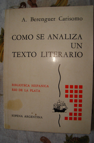 Como Se Analiza Un Texto Literario. Carisomo 0