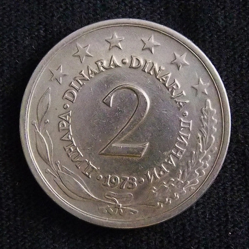 Yugoslavia 2 Dinares 1973 Excelente Km 57 0