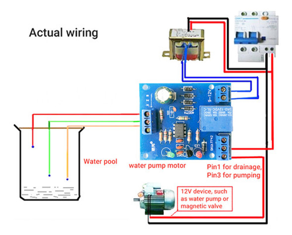 Módulo De Sensor De Controle De Nível De Água 12v - Relé, De 1