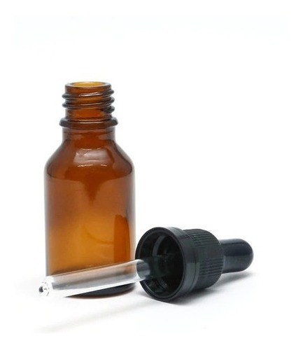 10 Frasco De Vidro Âmbar De 15ml Com Conta Gotas De Vidro 1