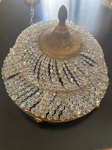 Araña De Techo  De Bronce Excelente Estado 0