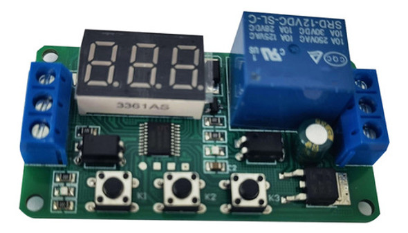 Módulo Temporizador Control Led 12v Display Digital Relay Sw 0