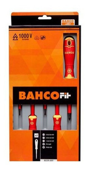 Destornilladores Fit 1000v Set 5 Pzas B220.005 Bahco 0 Destornilladores Fit 1000v Set 5 Pzas B220.005 Bahco 0