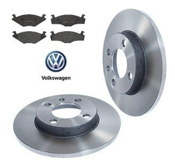 Kit Discos + Pastillas De Freno Para Vw Polo Discos Sólidos 0