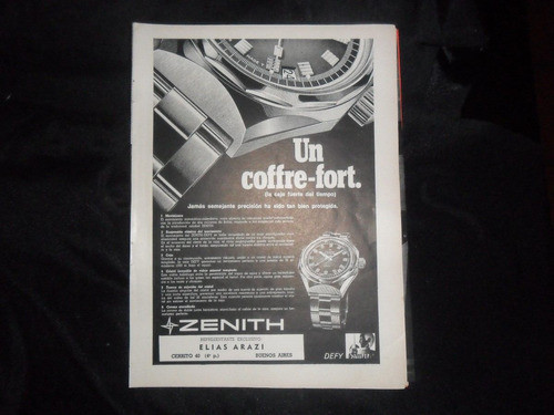 Zenith Defy Elias Arazi Reloj Coffre-fort Publicidad 0