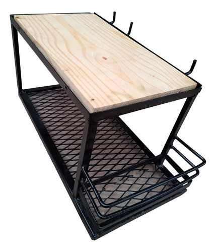 Mesada Lateral Con Estante Para Amurar En Cualquier Parrilla 1