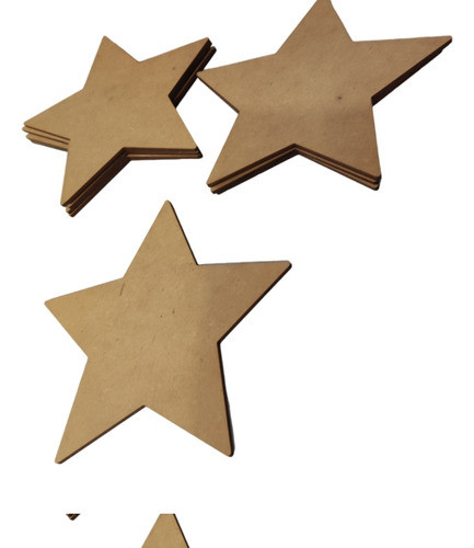 Estrella 15cm Mdf Corte Láser X 10uni 0