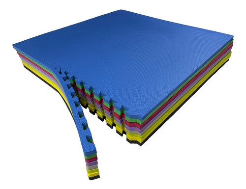 Kit 5 Tatame Tapete Eva 100x100x2cm 1x1 Metro 20mm 1