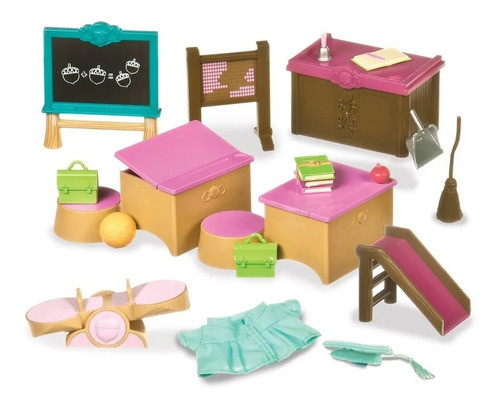 Set Sala De Clases Y Patio De Juegos Muñecos Li'l Woodzeez 0