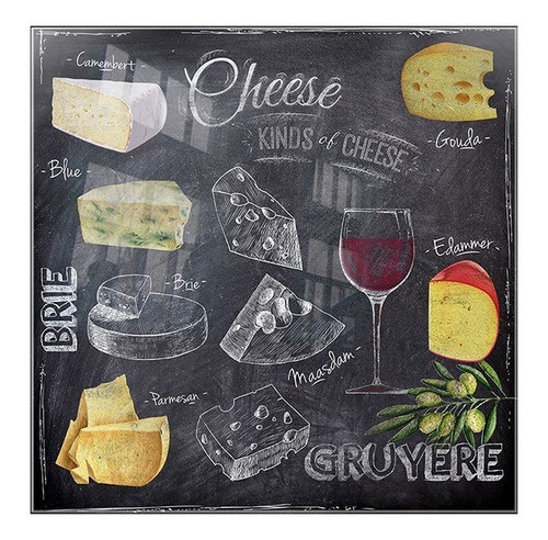 Revestimiento De Vidrio Pizzarra Cheese  60x60 - Piu 1