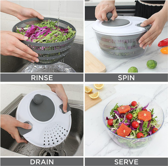 Cozinhe Com O Color Salad Spinner - Secador De Alface E Prod 1 Cozinhe Com O Color Salad Spinner - Secador De Alface E Prod 1