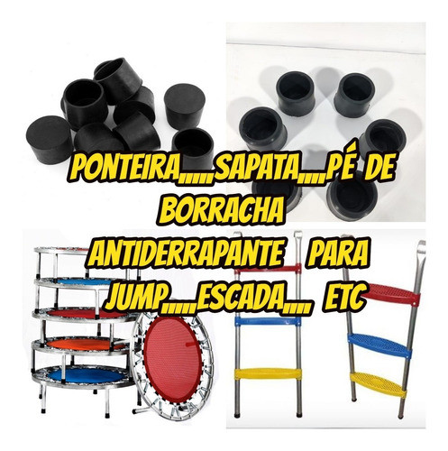 Sapata Para Jump Borracha Antiderrapante Kit Com 06 0