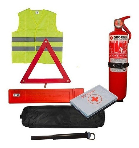 Kit Reglamentario Seguridad 5 En 1 Auto Apto Vtv Amato 0