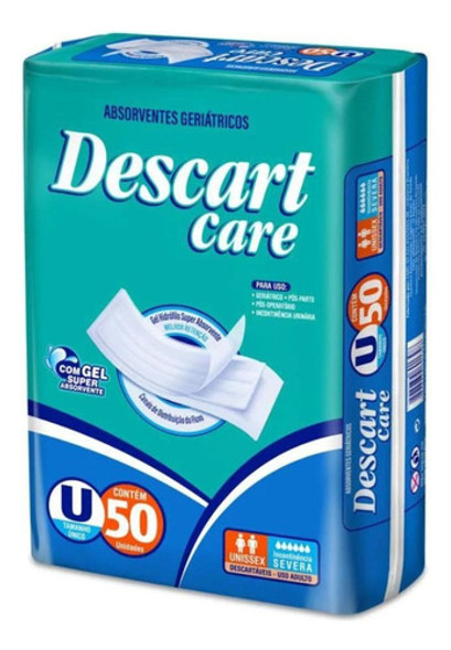 Kit Absorvente Geriátrico Descart Care 6 Pacotes Uso Unissex 1 Kit Absorvente Geriátrico Descart Care 6 Pacotes Uso Unissex 1